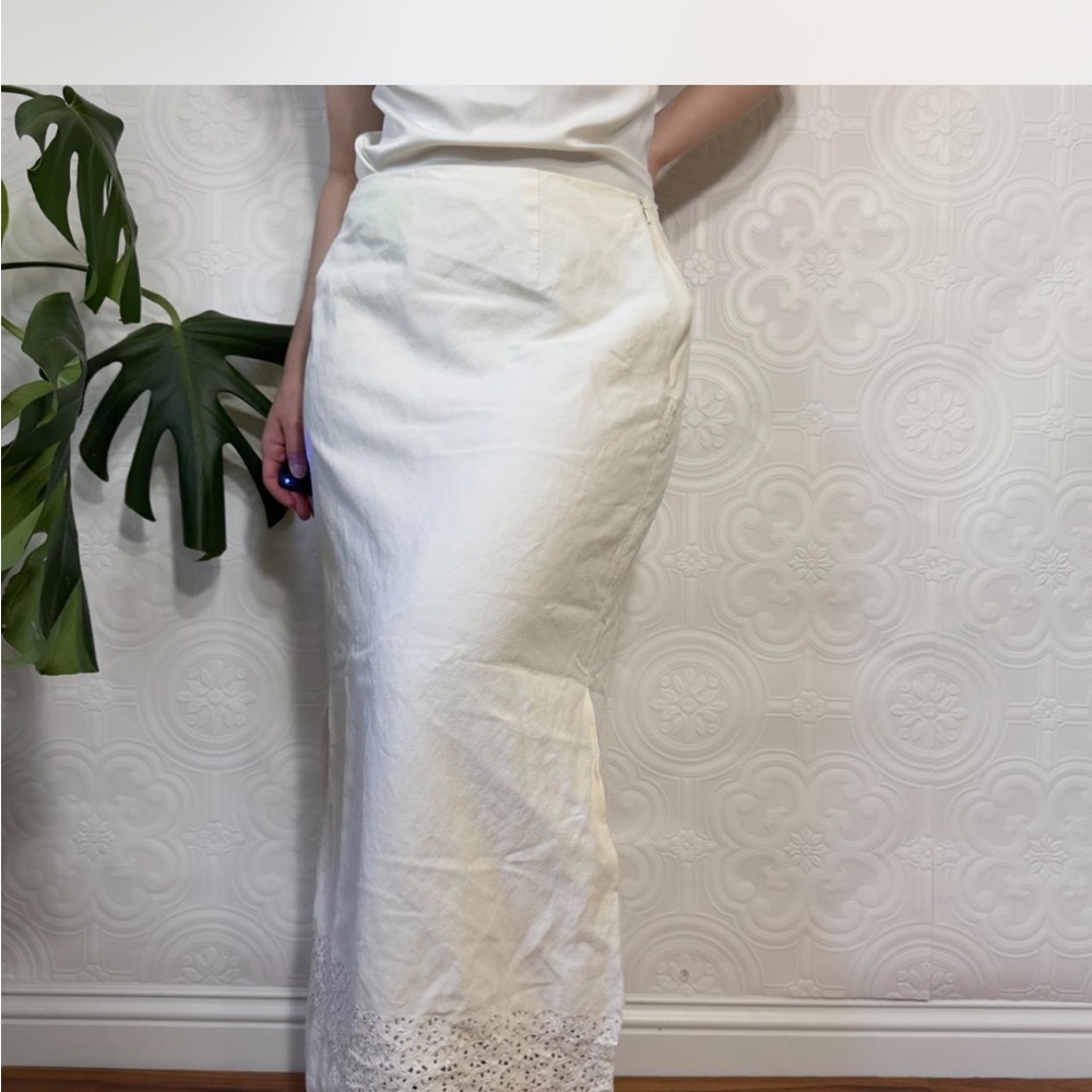 Dana Buchman Cream Maxi Pencil Skirt for Brides
